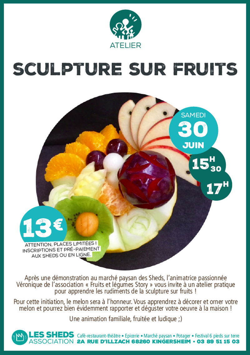 Affiche Sculpture sur fruits